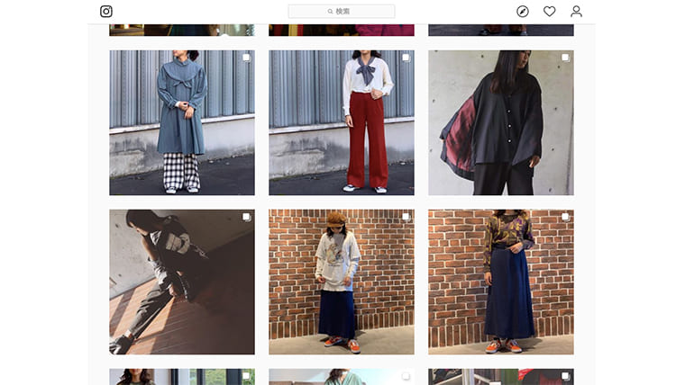 Instagram「古着 コーデ レディース」検索結果